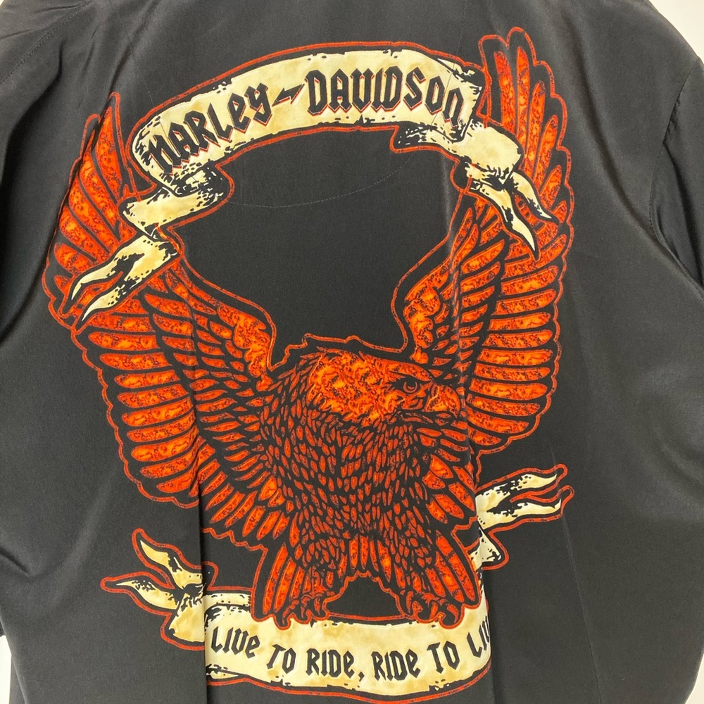 Harley Davidson fire button down - Picture 7 of 8